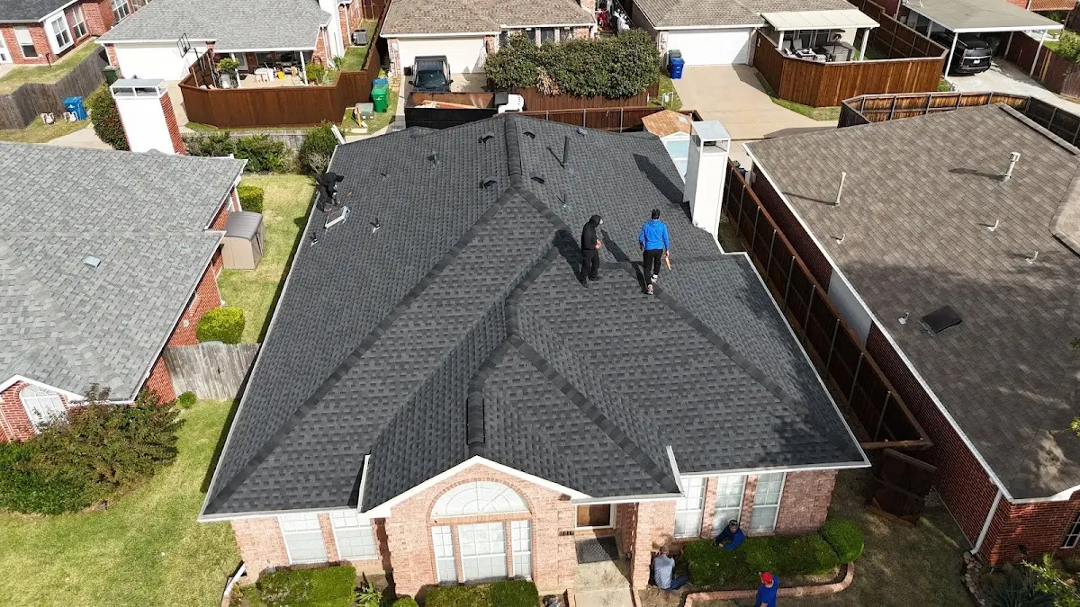 Slate & Tile Roof Repair work in progress on a Odessa property